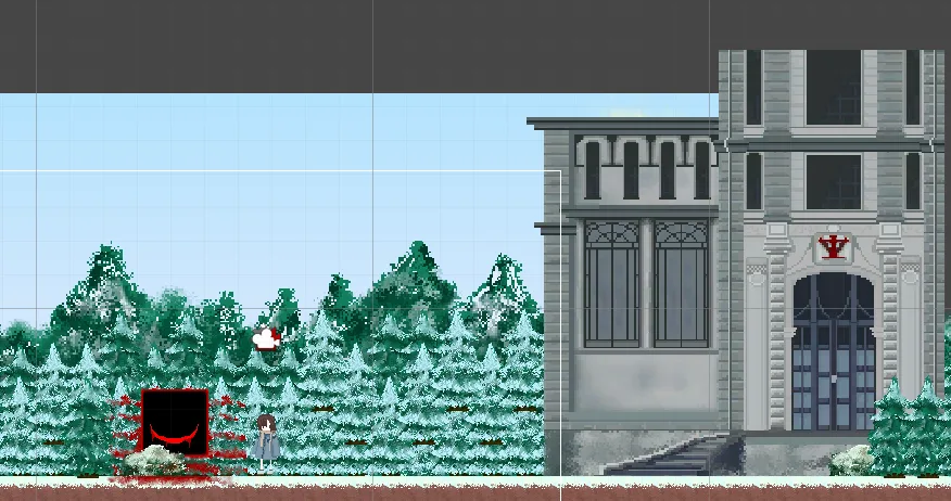 Screenshot of my first pixel game