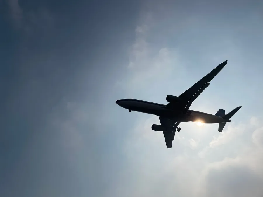 Right below the plane